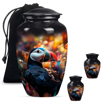 10-inch classic aluminium toucans urn for dad.