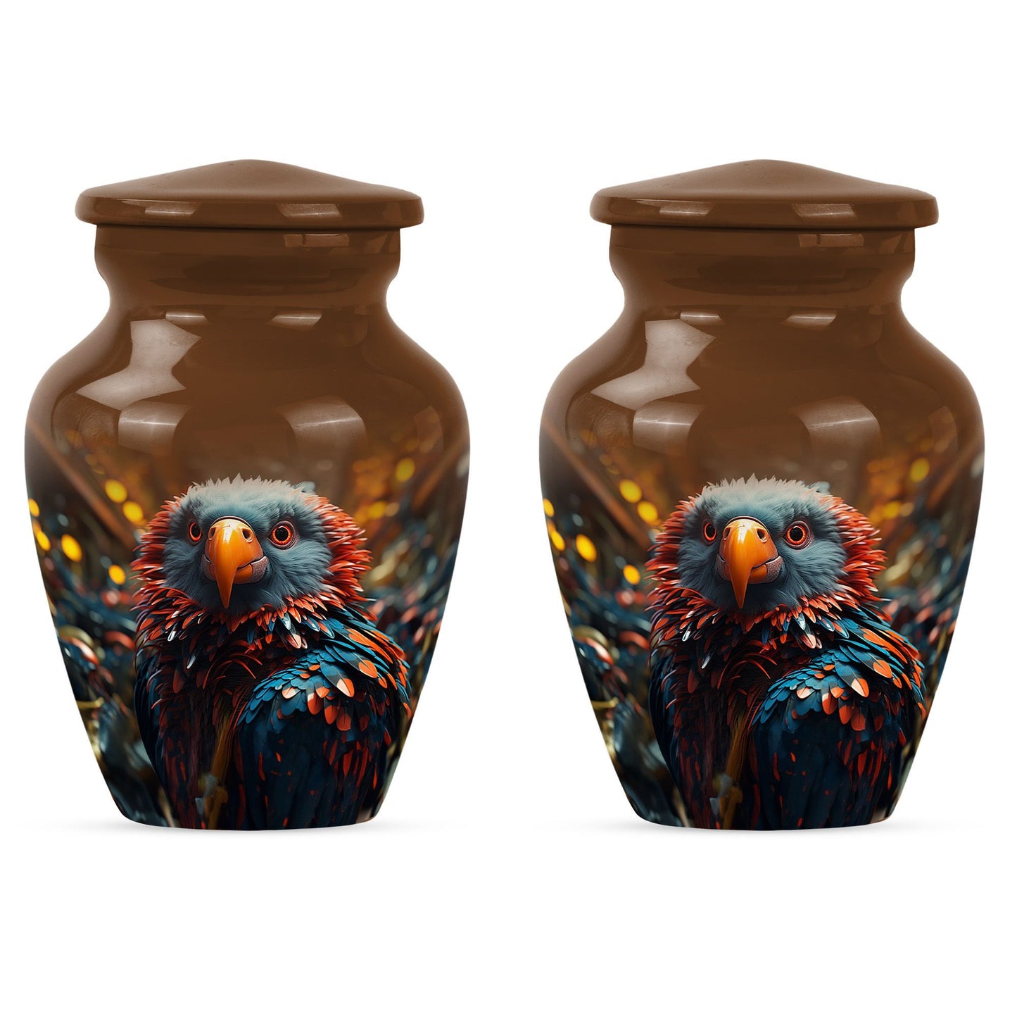 Toucans Funeral Urn, classic cremation urn for ashes,