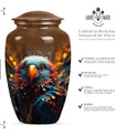 Toucans Funeral Urn, classic cremation urn for ashes,