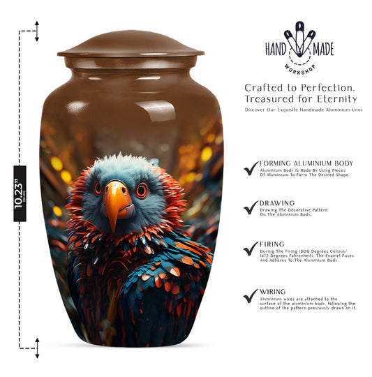 Toucans Funeral Urn, classic cremation urn for ashes,