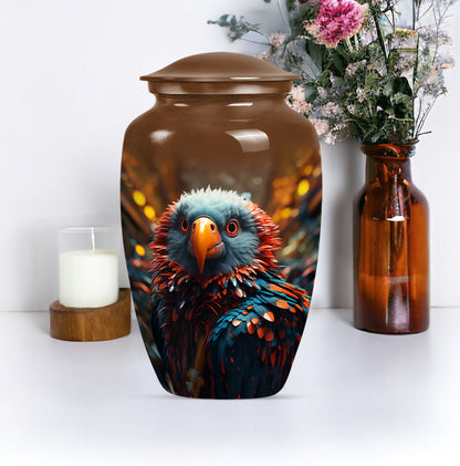 Toucans Funeral Urn, classic cremation urn for ashes,