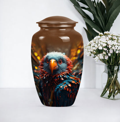 Toucans Funeral Urn, classic cremation urn for ashes,