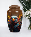 Toucans Funeral Urn, classic cremation urn for ashes,