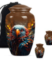 Toucans Funeral Urn, classic cremation urn for ashes,