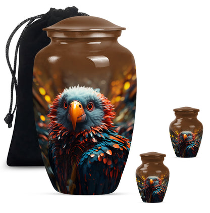 Toucans Funeral Urn, classic cremation urn for ashes,
