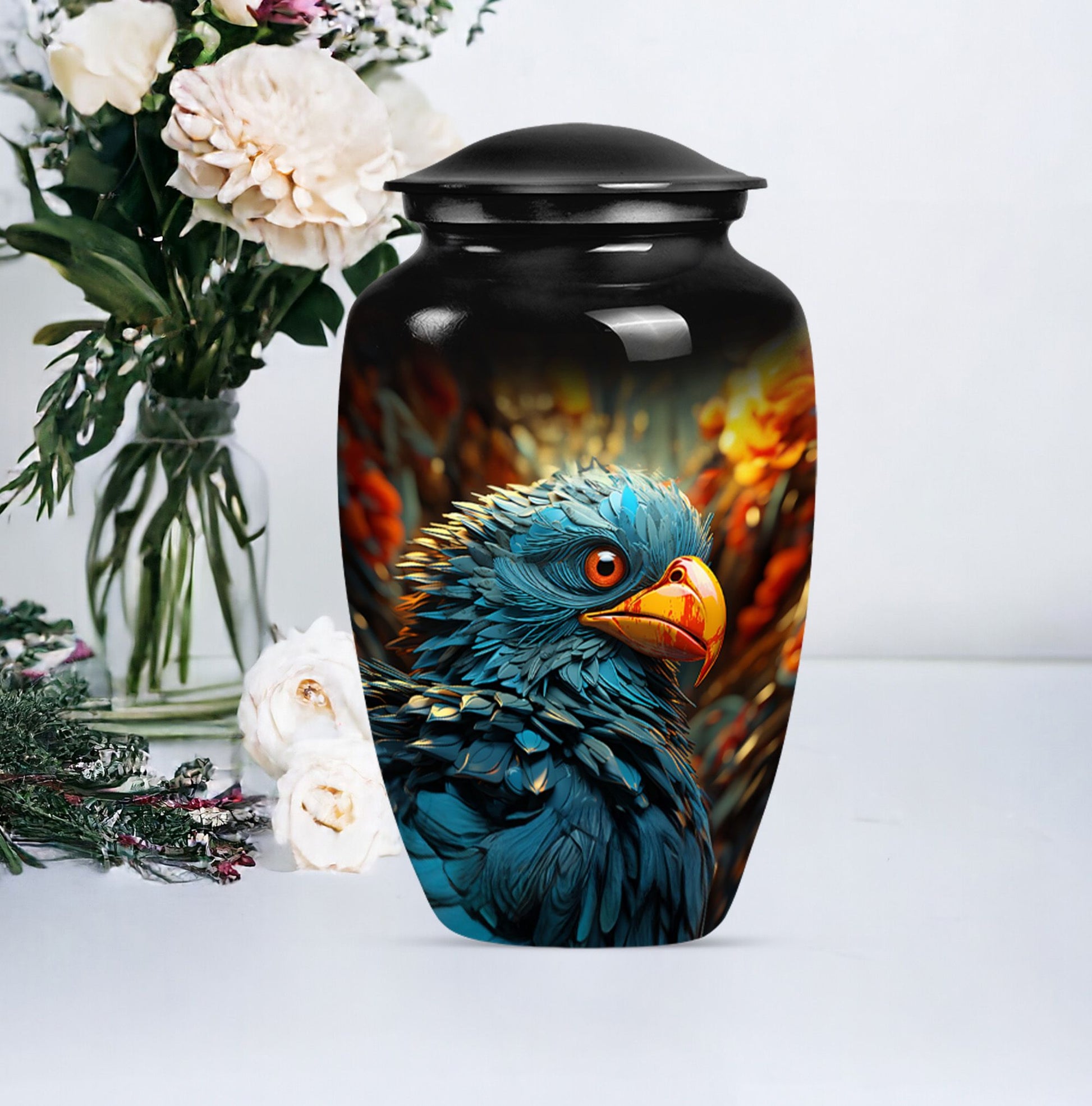 Toucans memorial urn for ashes