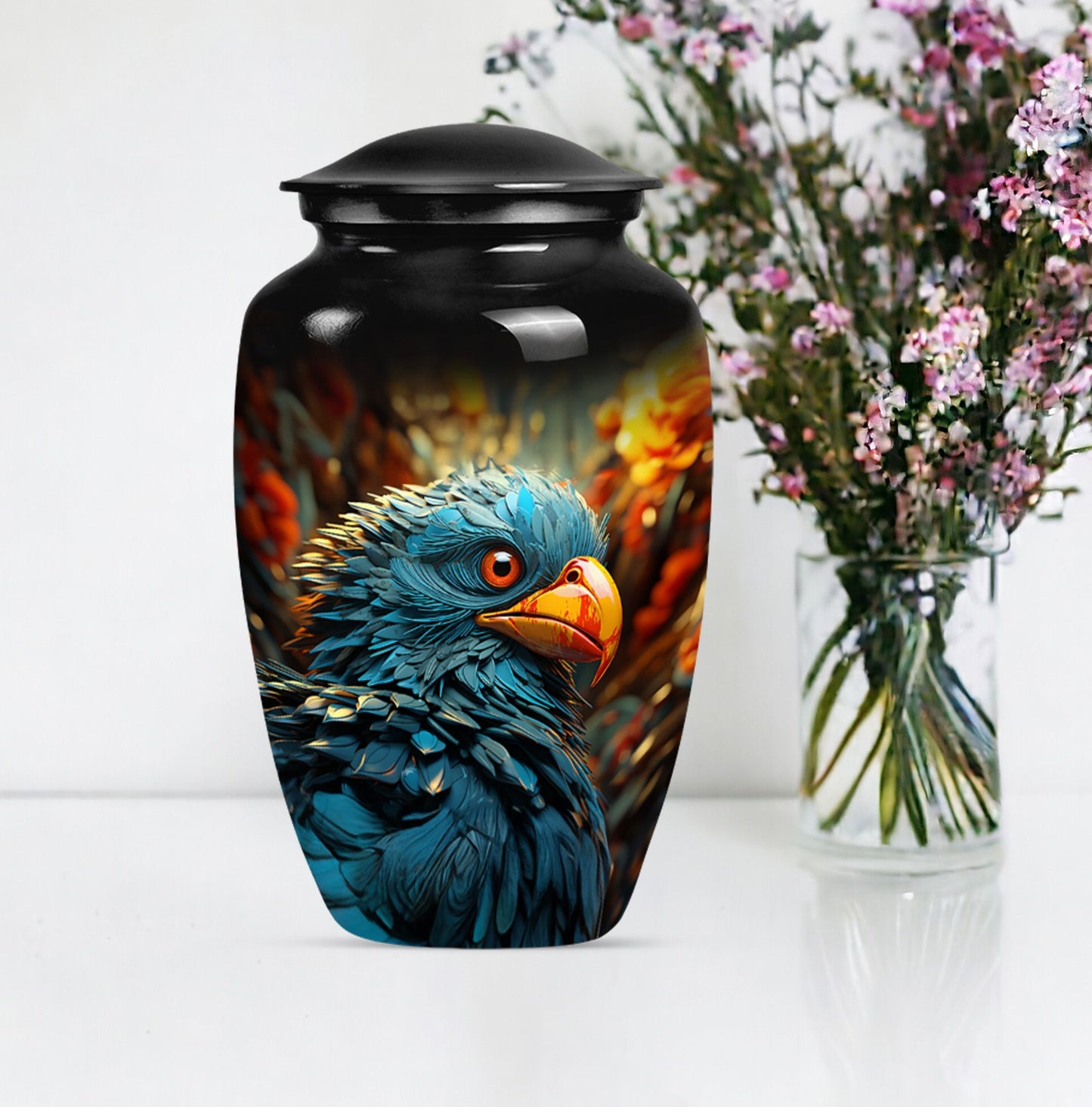 Toucans memorial urn for ashes