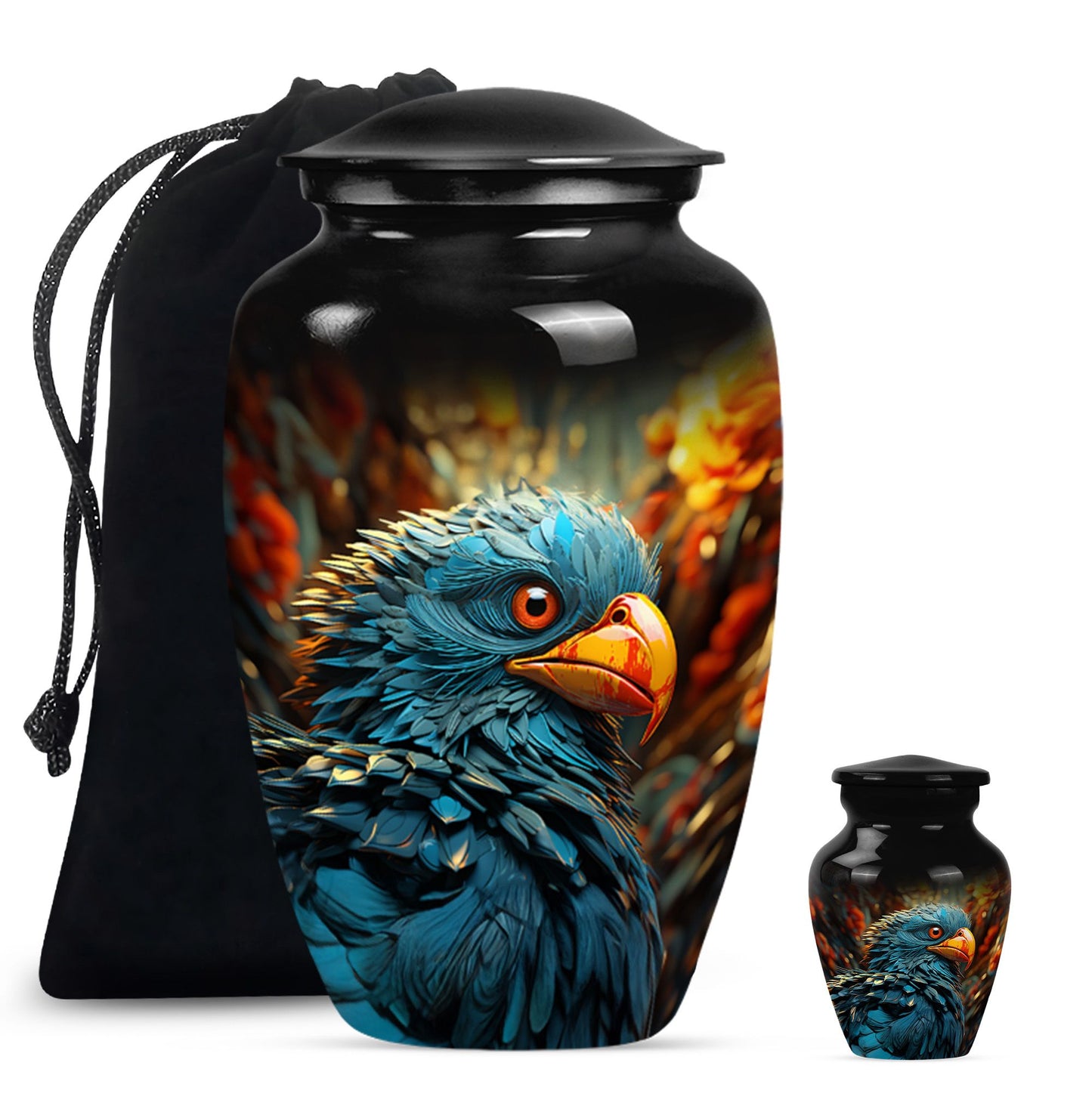 Toucans memorial urn for ashes