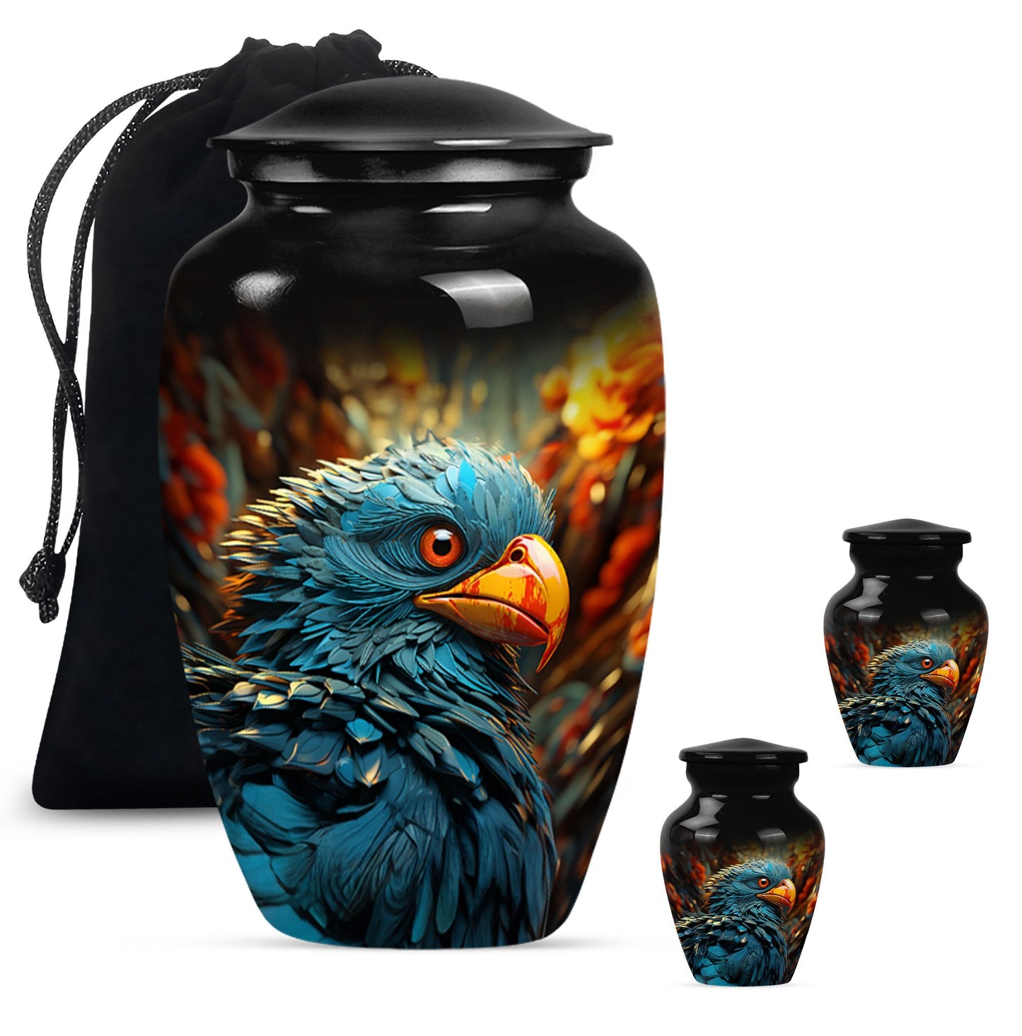 Toucans memorial urn for ashes