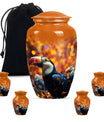 Toucans Urn, large cremation urn.