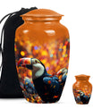 Toucans Urn, large cremation urn.