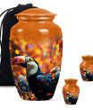 Toucans Urn, large cremation urn.