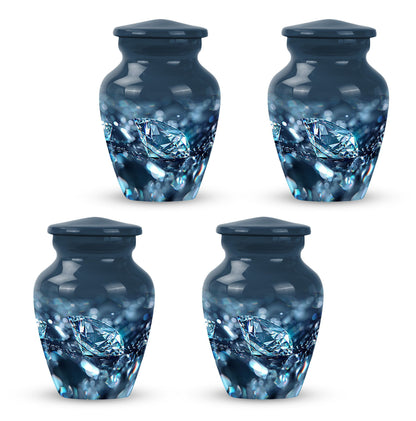 Diamond urn, large classic personalized burial urn.