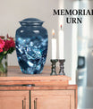 Diamond urn, large classic personalized burial urn.
