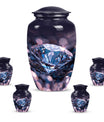 Classic diamond urn, 10-inch large cremation memorial urn.