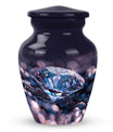 Classic diamond urn, 10-inch large cremation memorial urn.