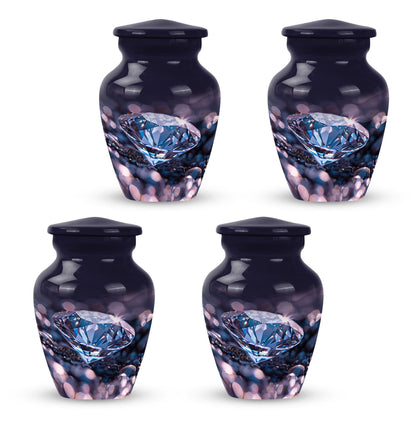 Classic diamond urn, 10-inch large cremation memorial urn.