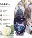 Classic diamond urn, 10-inch large cremation memorial urn.