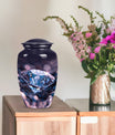 Classic diamond urn, 10-inch large cremation memorial urn.