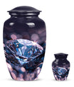 Classic diamond urn, 10-inch large cremation memorial urn.