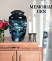 10-inch classic diamond aluminum urn for cremation ashes.