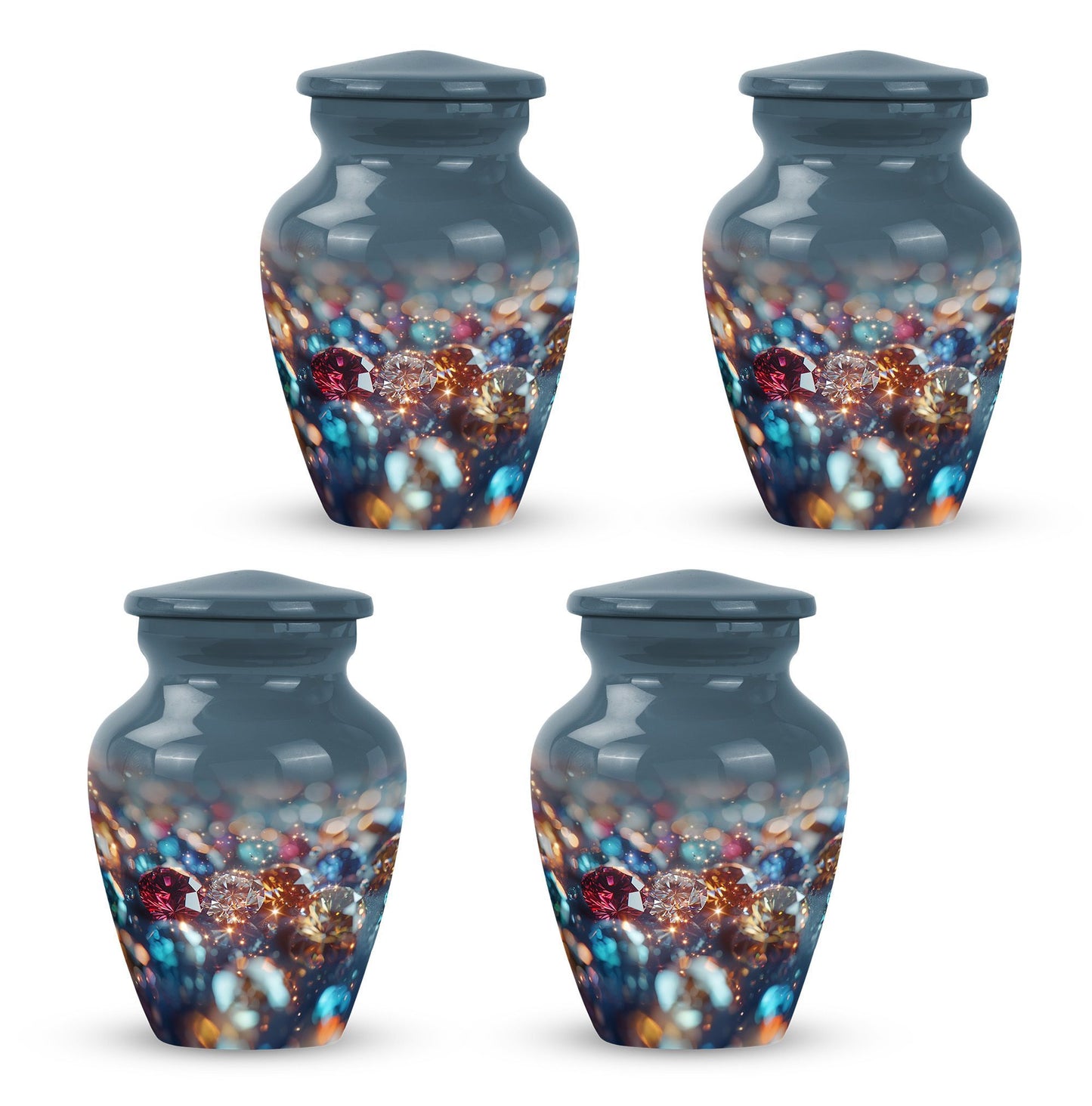 Classic diamond urn for human ashes large cremation urn