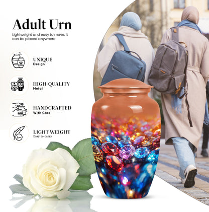diamond urn for burial cremation, 
