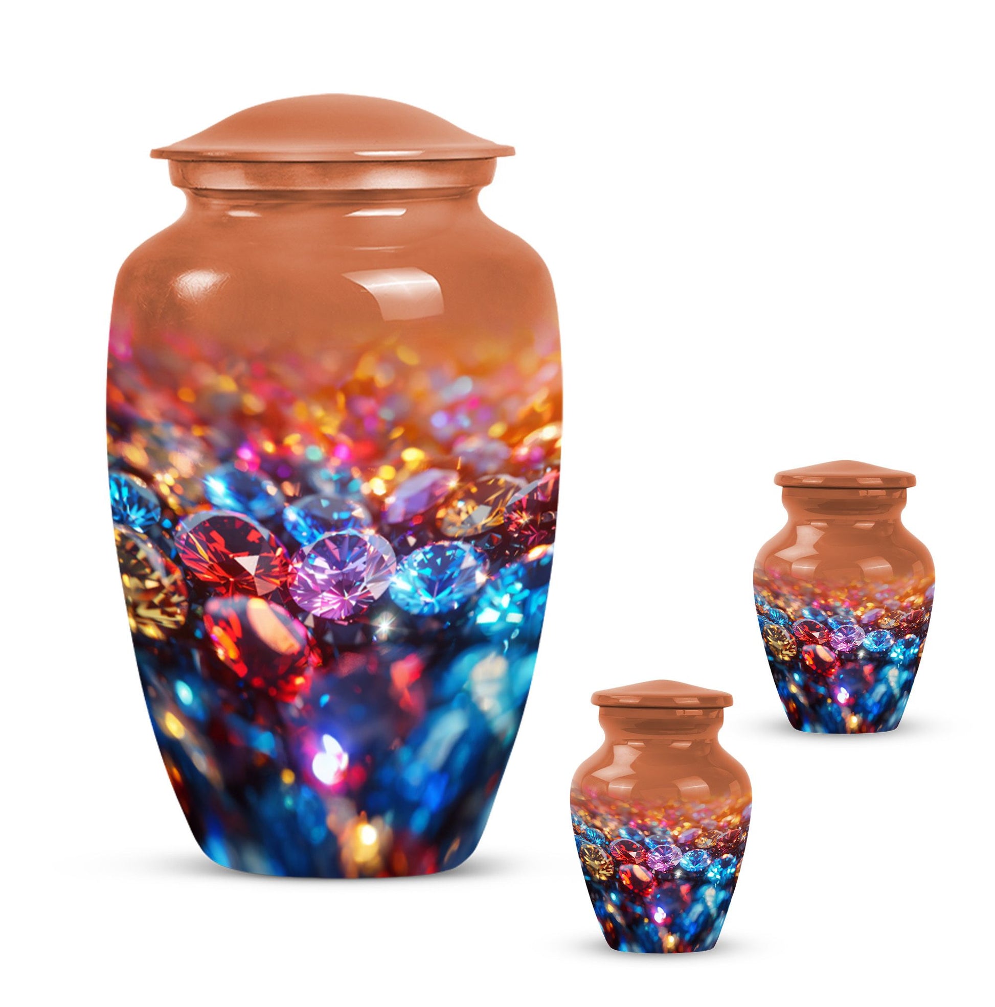 diamond urn for burial cremation, 