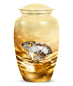 diamond urn in abstract theme for cremation ashes