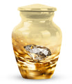 diamond urn in abstract theme for cremation ashes