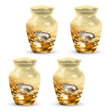 diamond urn in abstract theme for cremation ashes
