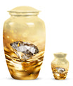 diamond urn in abstract theme for cremation ashes
