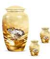 diamond urn in abstract theme for cremation ashes