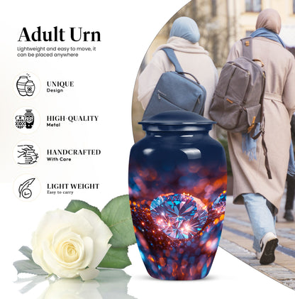 diamond urn for women's ashes.