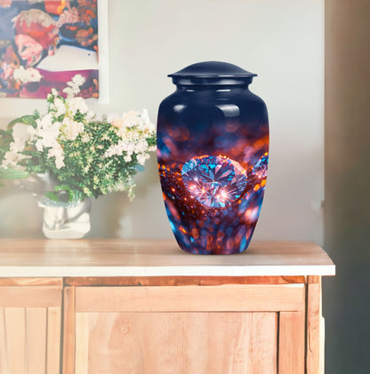 diamond urn for women's ashes.