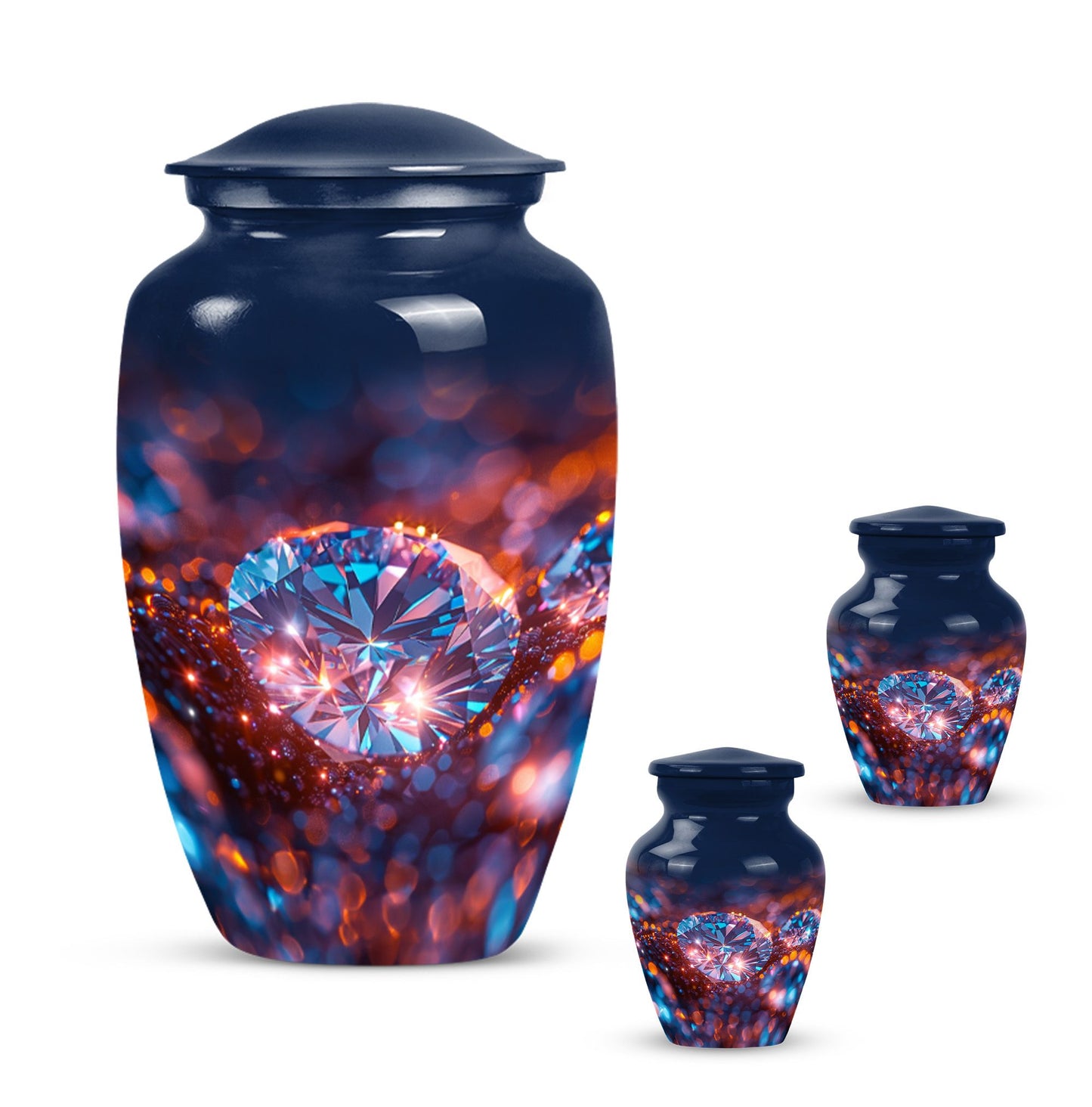 diamond urn for women's ashes.