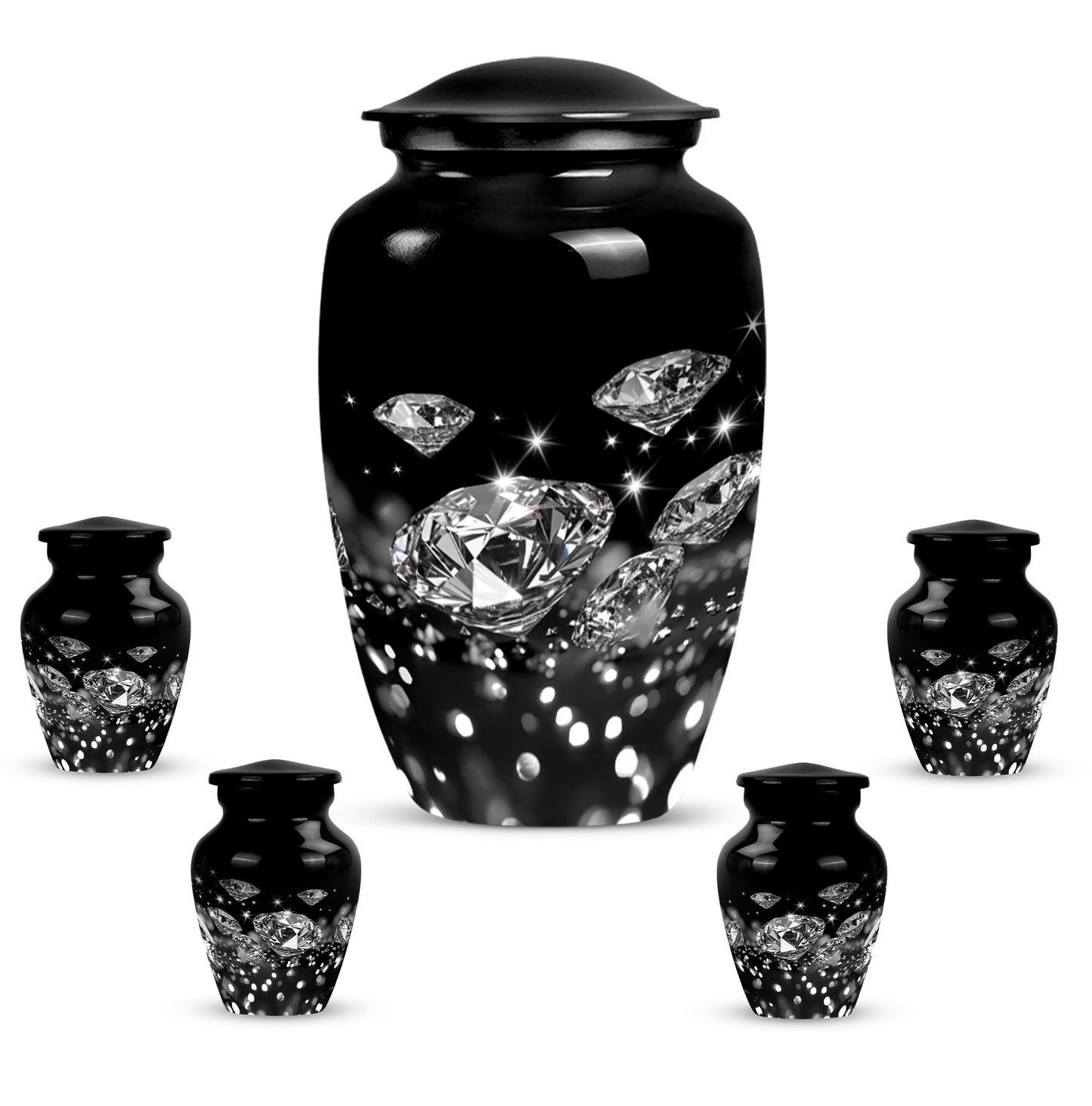 10-inch diamond urn, classic design for large burial