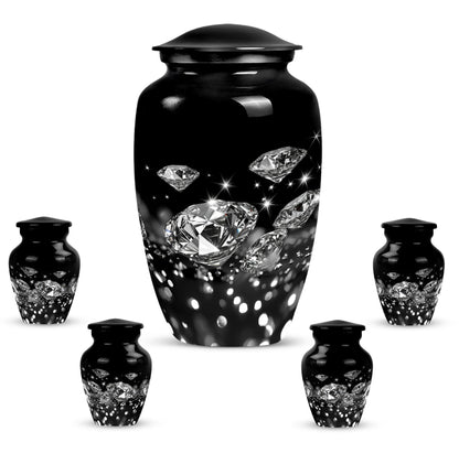 10-inch diamond urn, classic design for large burial