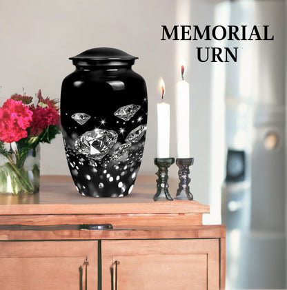 10-inch diamond urn, classic design for large burial