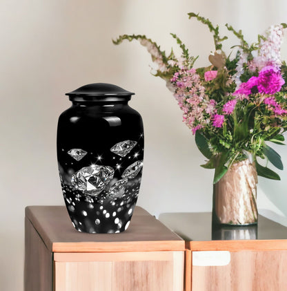 10-inch diamond urn, classic design for large burial