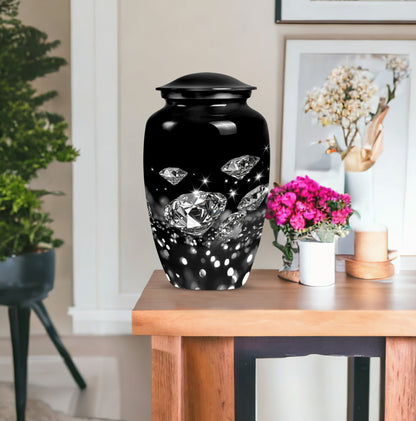 10-inch diamond urn, classic design for large burial