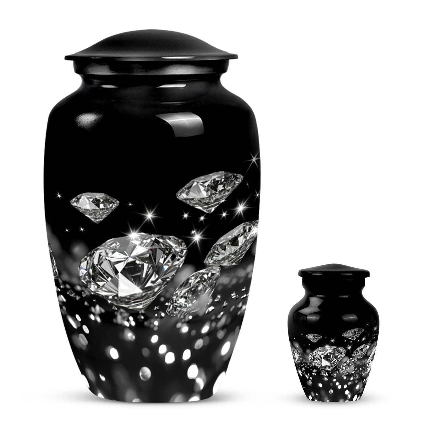 10-inch diamond urn, classic design for large burial