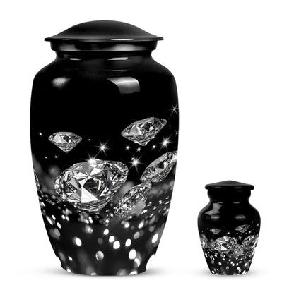 10-inch diamond urn, classic design for large burial