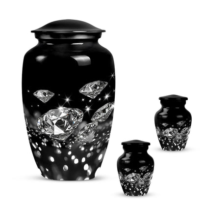 10-inch diamond urn, classic design for large burial