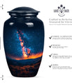 10 inch classic abstract design Galaxy Urn.