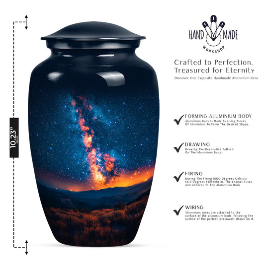 10 inch classic abstract design Galaxy Urn.