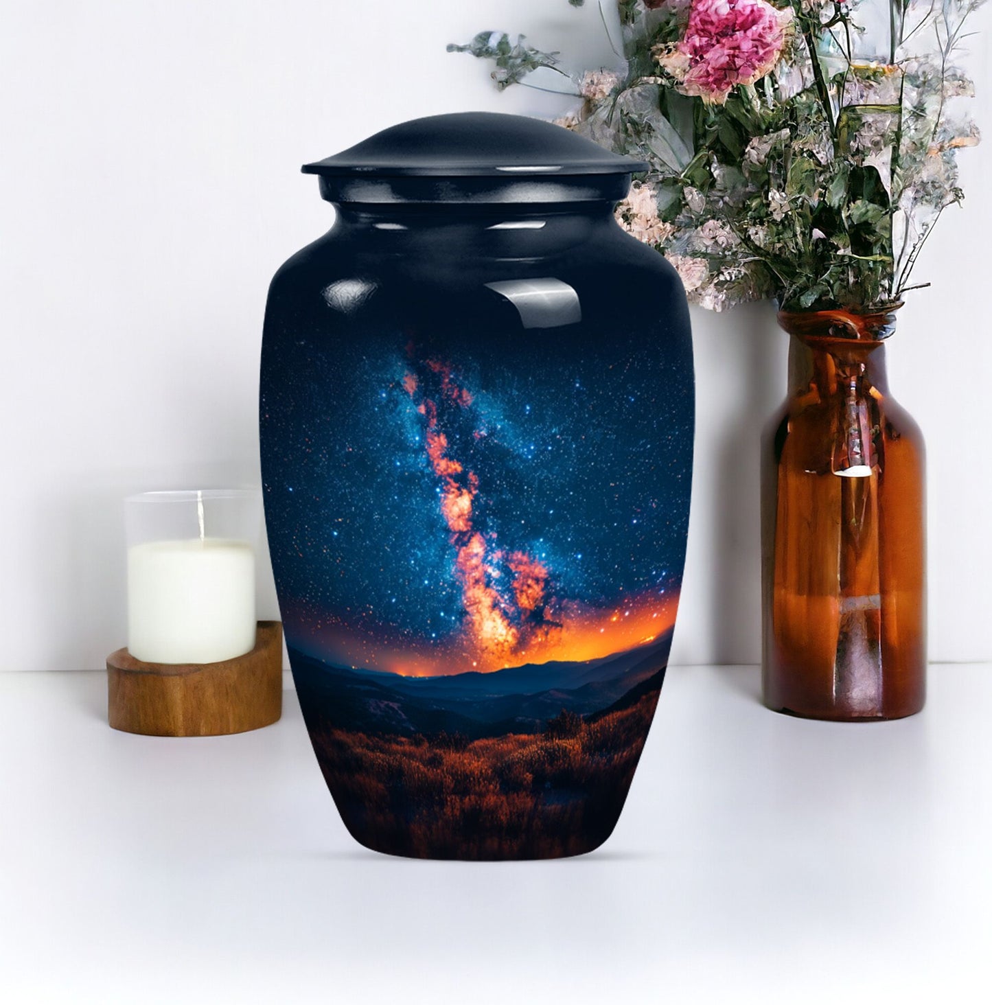 10 inch classic abstract design Galaxy Urn.