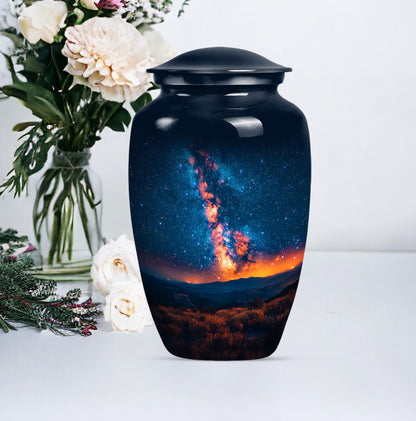 10 inch classic abstract design Galaxy Urn.