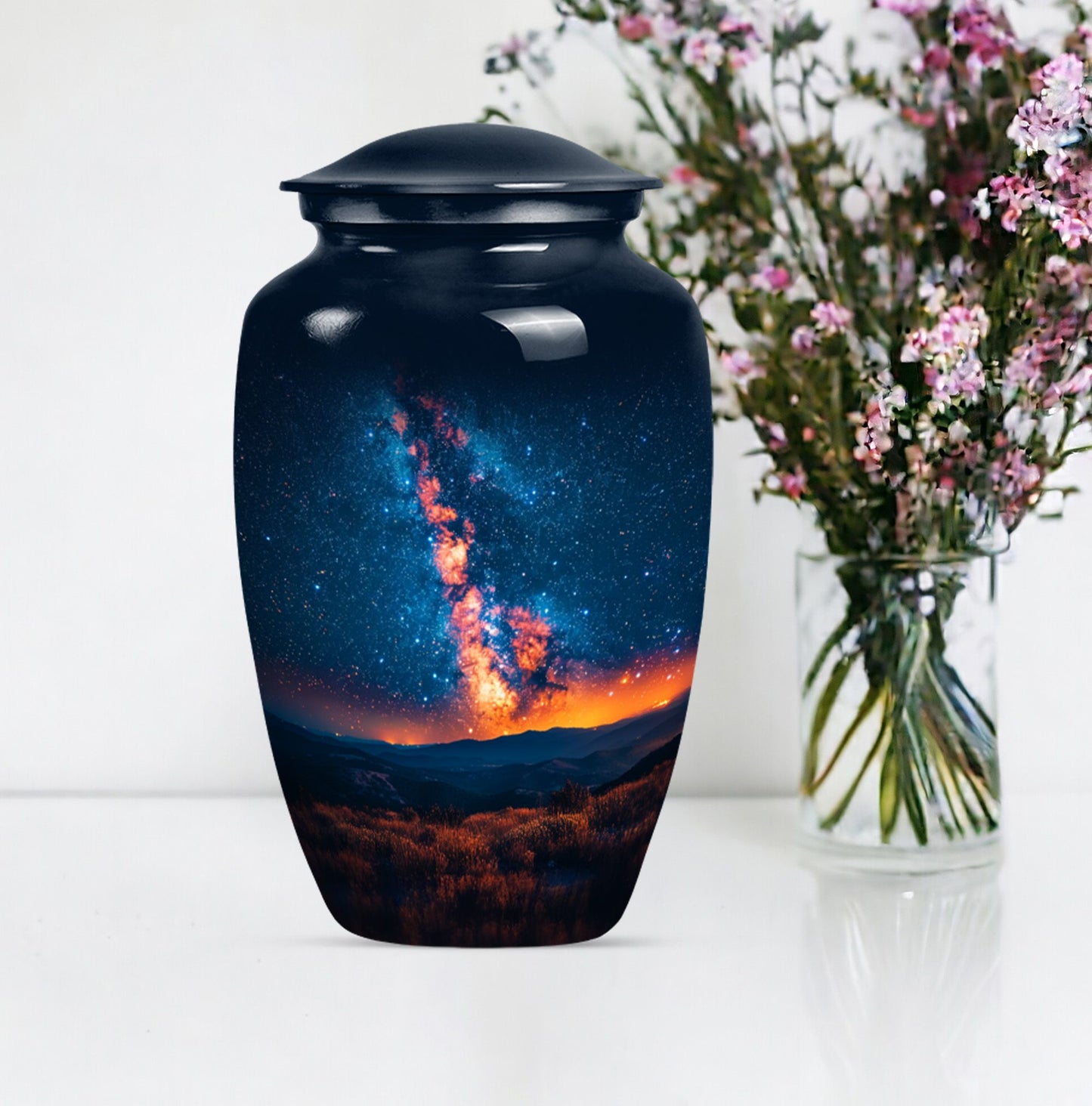 10 inch classic abstract design Galaxy Urn.