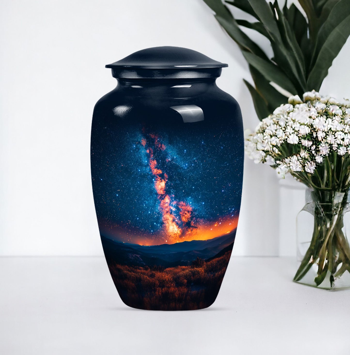10 inch classic abstract design Galaxy Urn.